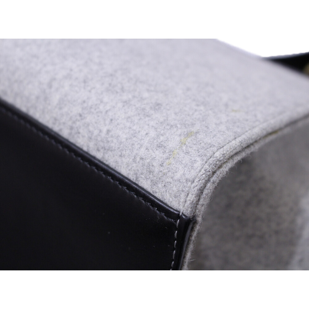 CELINE Trapeze Leather Felt Black Gray Handbag Shoulder Bag Strap - Picture 6 of 7